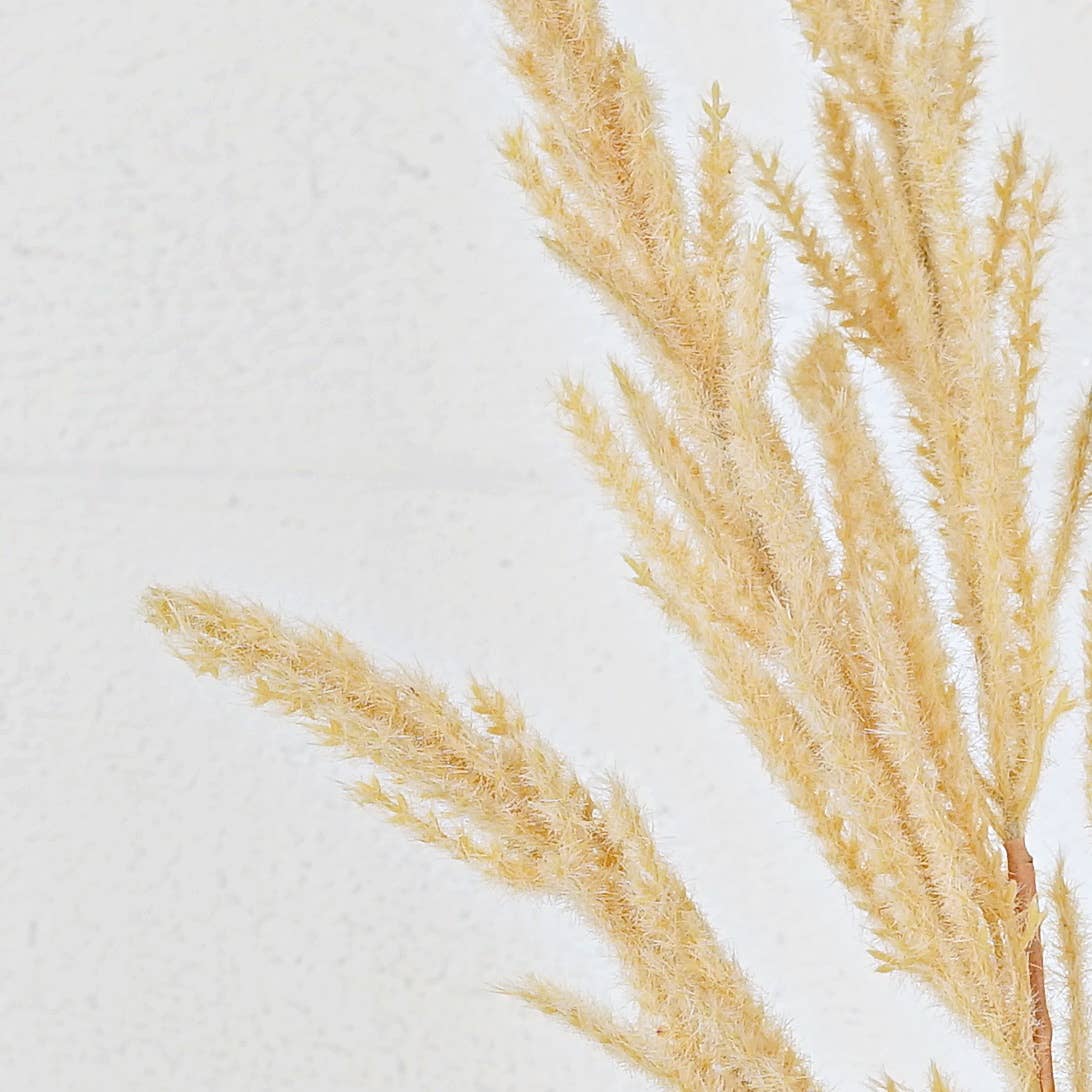 21in Spray-Beige faux Sorghum clusters