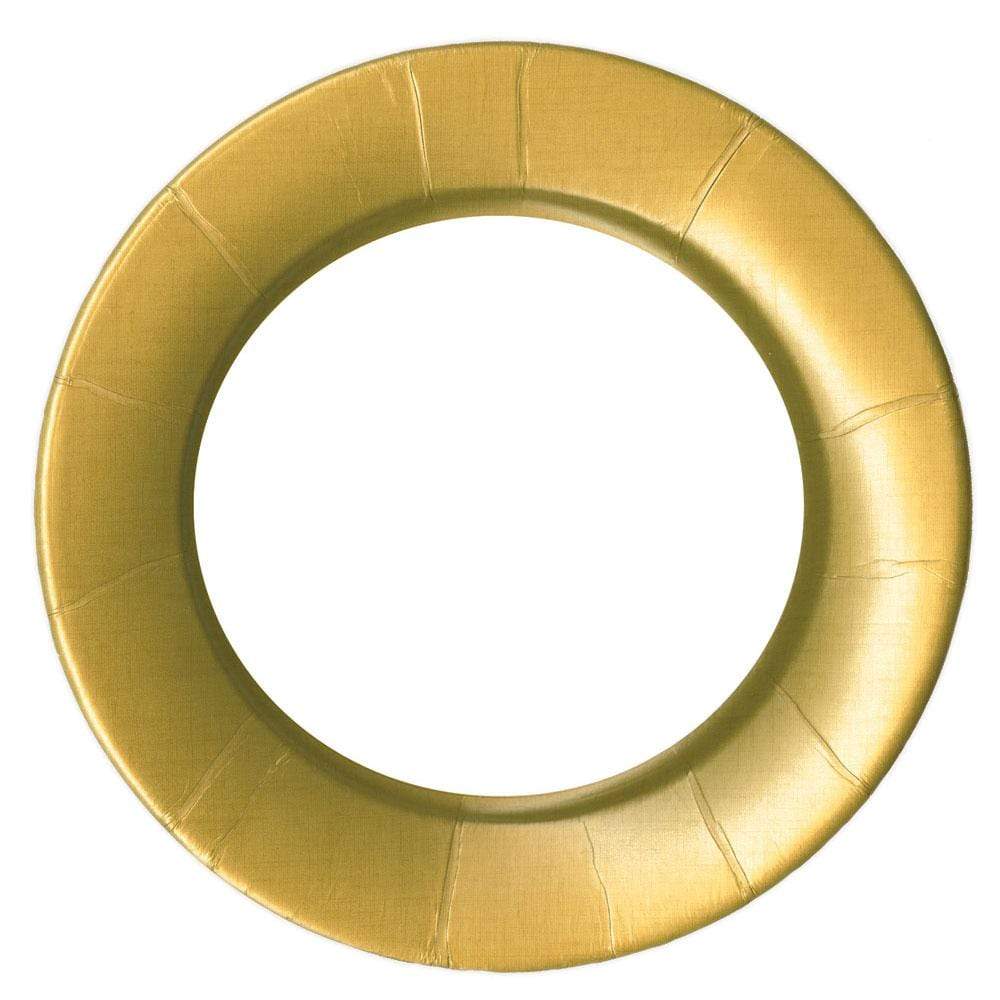 Grosgrain Border Gold 10.5in Dinner Plates 8ct