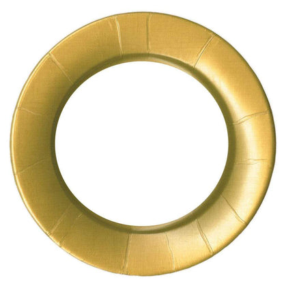 Grosgrain Border Gold 10.5in Dinner Plates 8ct