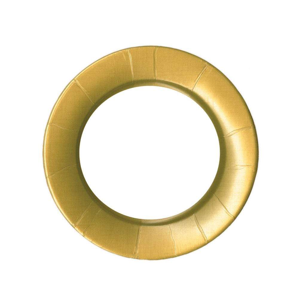 Grosgrain Border Gold 8in Dessert Plates 8ct