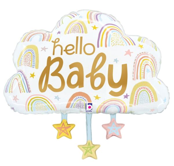 #544 Hello Baby Cloud 28in Balloon