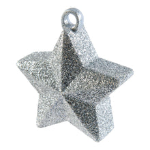 Star Foil Balloon Weight - Silver Glitter
