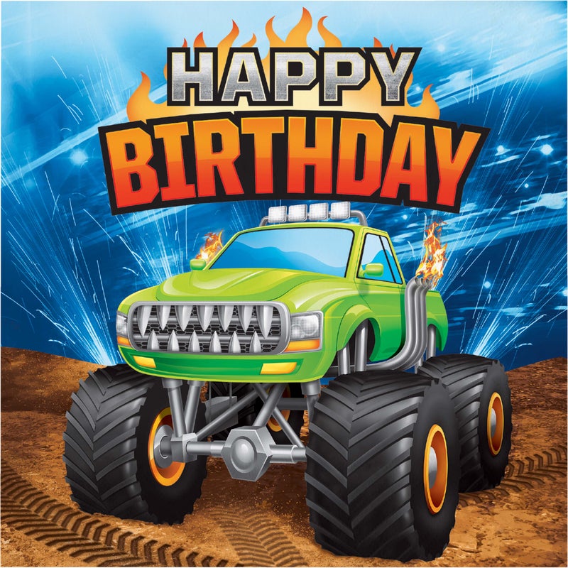 Monster Truck HB Lunch Napkins 16ct