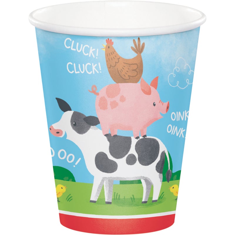 Farm Animals Cups 8ct