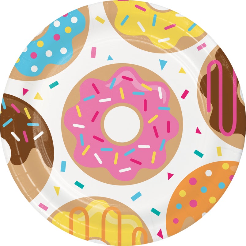 Donut Time 9in Plates 8ct