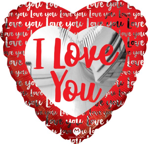 #470 Love You Silver 17in Balloon