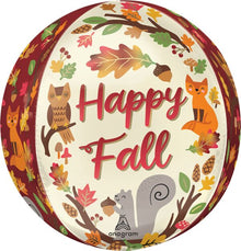Happy Fall Critters Orbz 16in SuperShape Balloon
