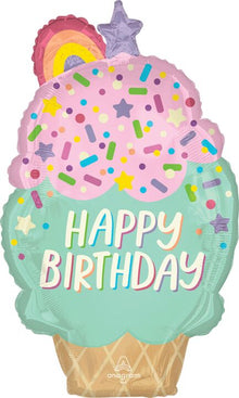 #160 Ice Cream Party Birthday 30in Balloon
