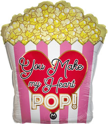 #443 You Make My Heart Pop Jr Shape 18in Balloon