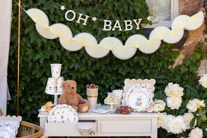 Cream Tissue Bunting Banner