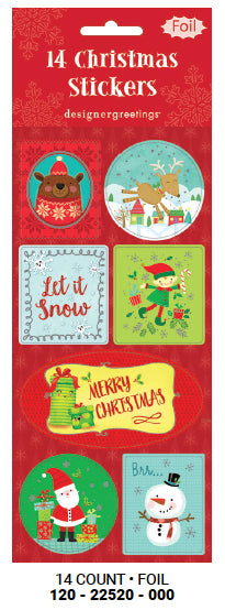 XMAS Stickers 14ct