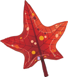 Fall Red Leaf 30in SuperShape Balloon