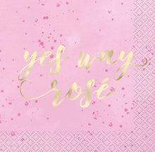 Spring Florals Yes Way Rosé Beverage Napkins 16ct - Foil Stamping