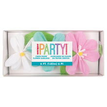 Spring Florals Crepe Paper & Pompom Flower Garland