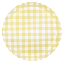 Fresh Daisy Gingham Scalloped Edge 8.25in Plates 8ct - Foil Stamping