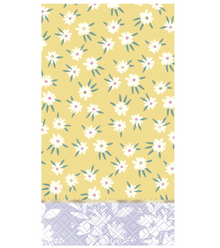 Spring Florals Blue & Yellow Guest Napkins 16ct - Foil Stamping