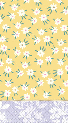 Spring Florals Blue & Yellow Guest Napkins 16ct - Foil Stamping