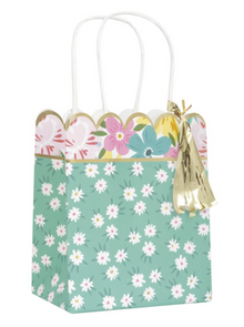 Spring Florals Scalloped Favor Bag 3ct - Foil Stamping