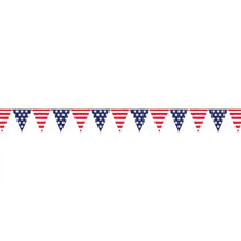 Stars and Stripes Plastic Pennant Banner