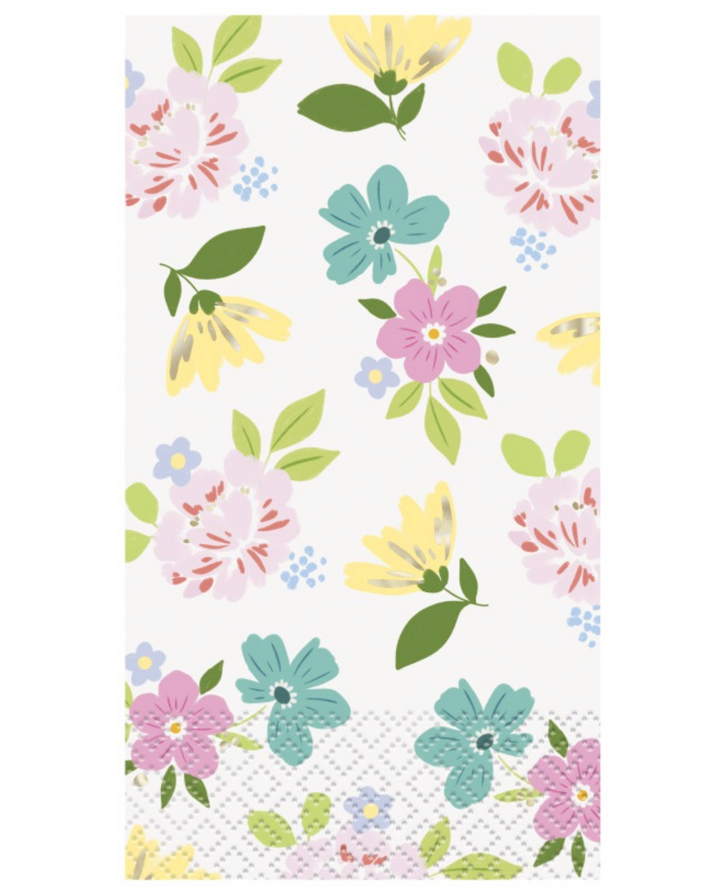 Spring Florals Guest Napkins 16ct - Foil Stamping