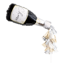 Toasting New Years Champagne Shaped Foil Balloon & Tassel Decorating Kit