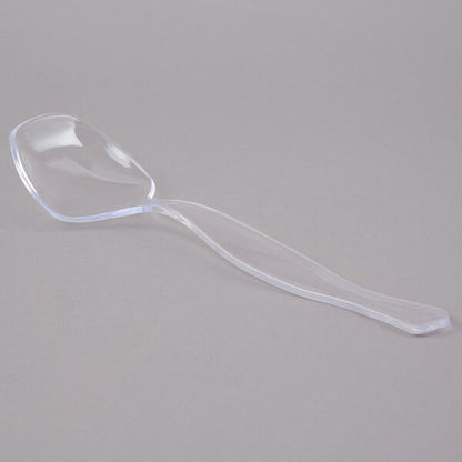 Clear 8.5" Wrapped Plastic Serving Spoon