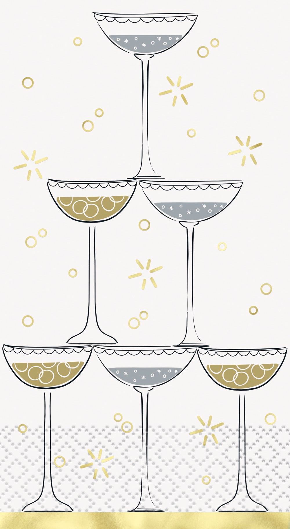 Toast to New Years Foil Guest Napkins 16ct