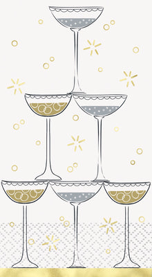 Toast to New Years Foil Guest Napkins 16ct