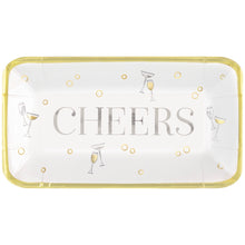 Toast to New Years Cheers 9 x 5 Foil Appetizer Plates 8ct