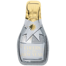 Toast to New Years Cheers to the New Year Bottle Shaped Foil 10.25in Plates 8ct
