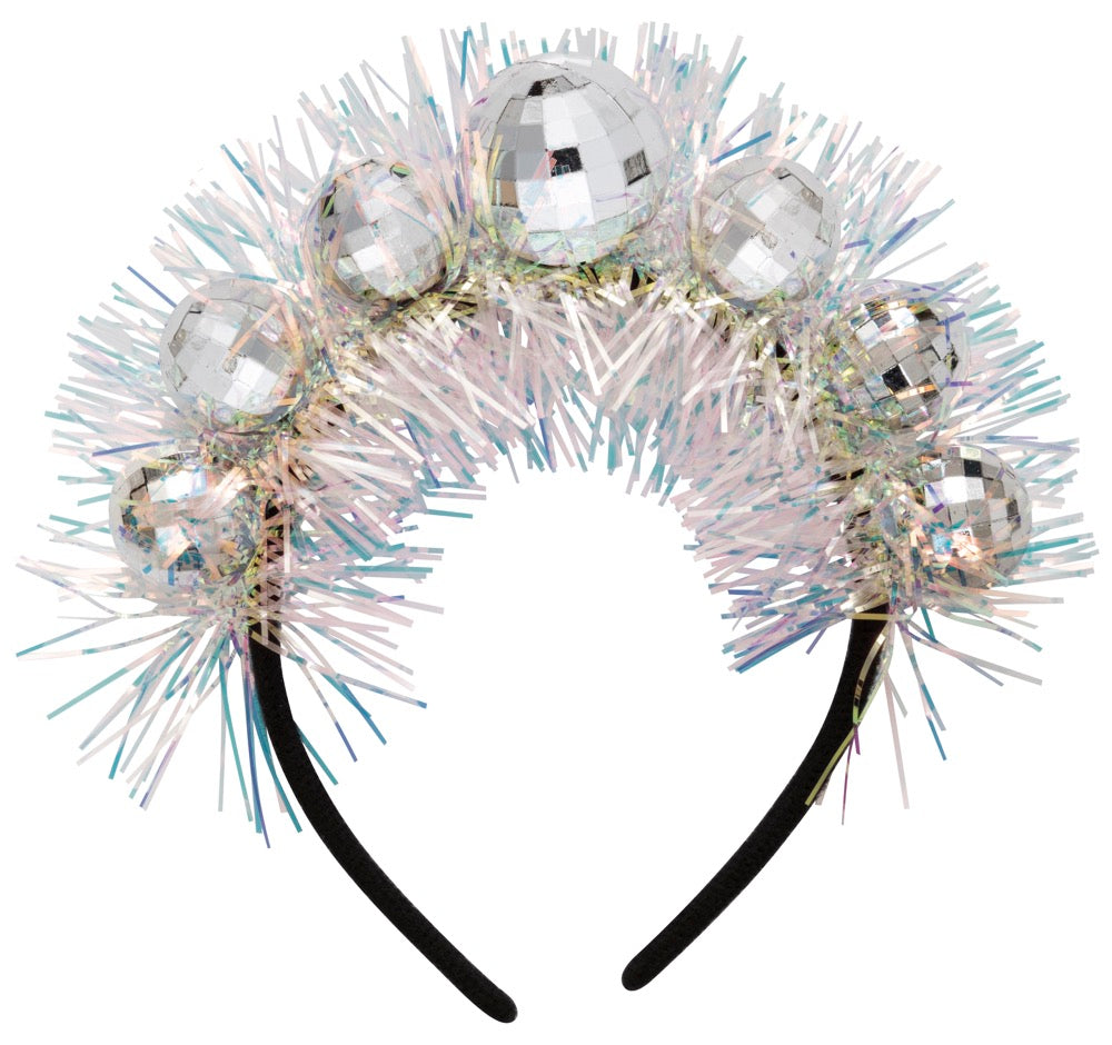 Disco Ball Foil Fringe Headband
