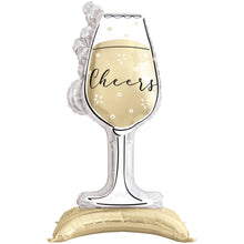 Toast to New Years Bubbly Glass Shaped Giant Foil Balloon Centerpiece 40in