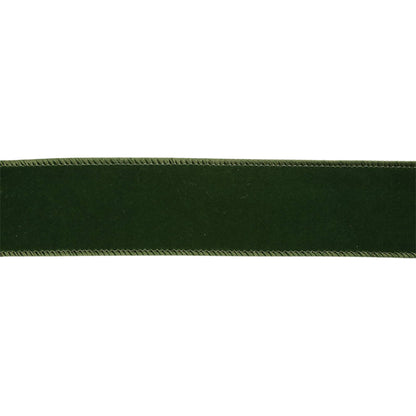 1 1/2" Wired Velvet | Spruce | 10 Yard Roll