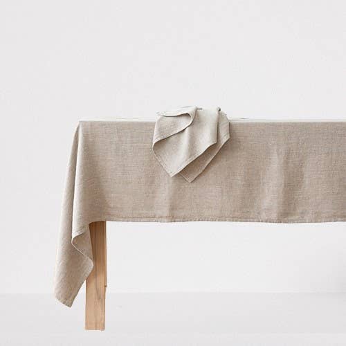 Classic Solid Natural Tablecloth - Thumbnail 4