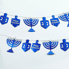 Chanukah Blue/Silver Foil Garland 9ft