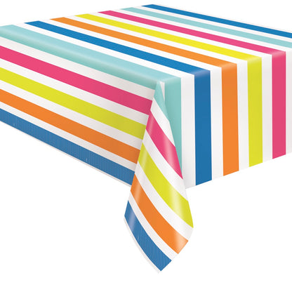 Summer Fun Rectangular Plastic Table Cover 54in x 84in