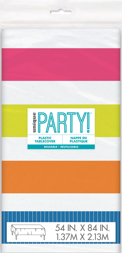 Summer Fun Rectangular Plastic Table Cover 54in x 84in