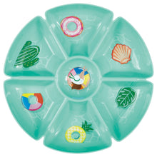Summer Fun Divided Plastic Serving Tray