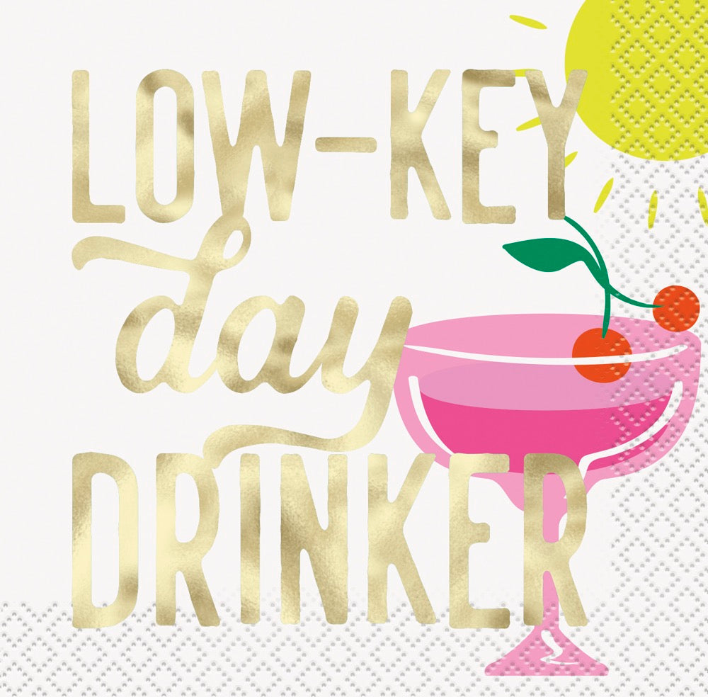 Summer Fun Low-Key Day Drinker Beverage Napkins 16ct