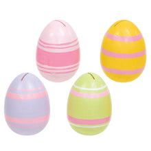 4/Set - Painted Wooden Easter Egg Name Card Holders - 2.5”H