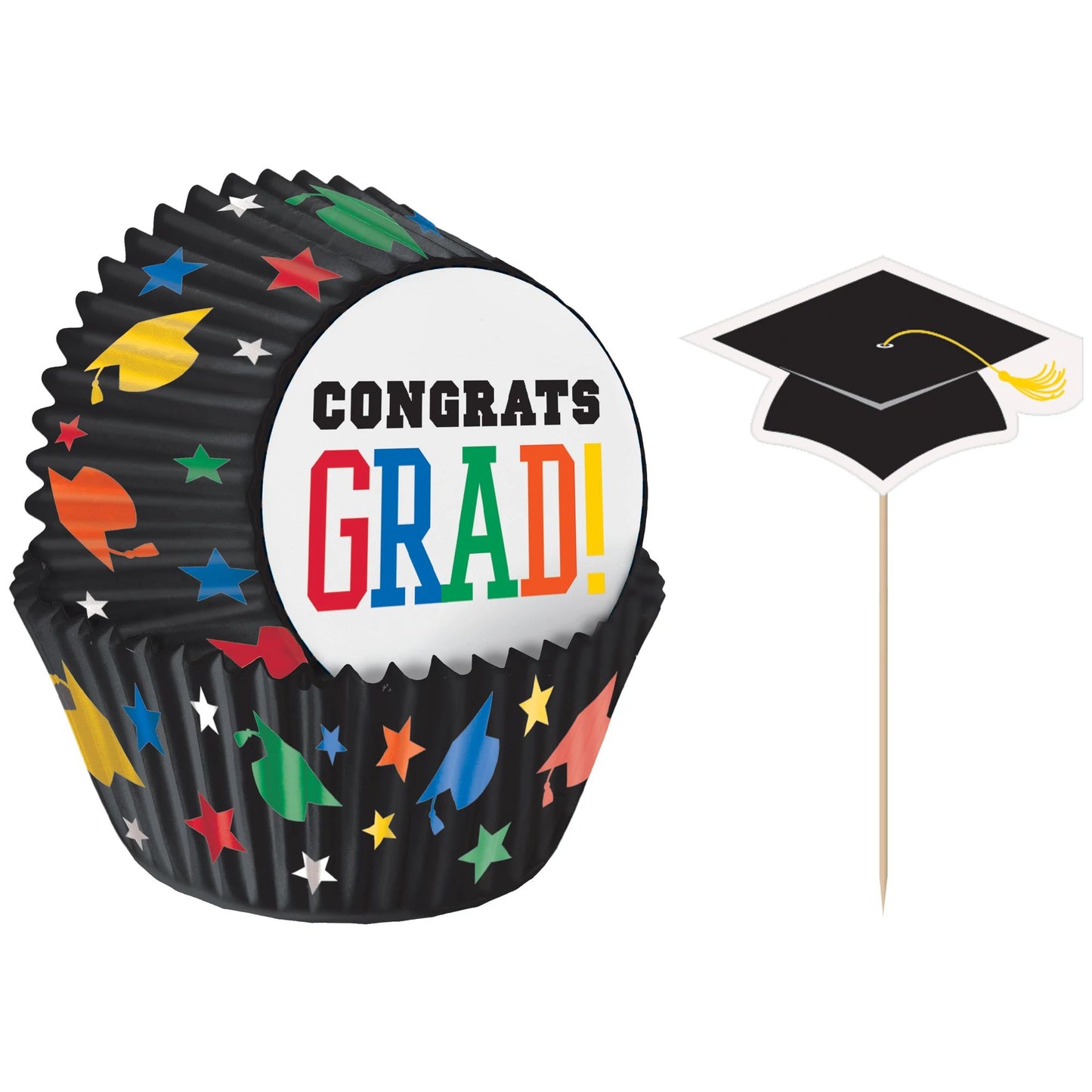 Grad Multi Baking Cups And Picks 24ct ea