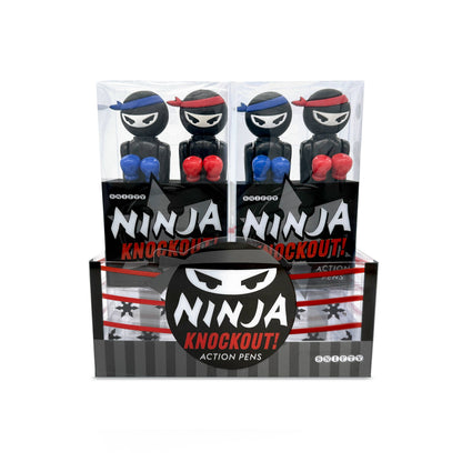 NINJA KNOCKOUT ACTION PENS DISPLAY OF 8