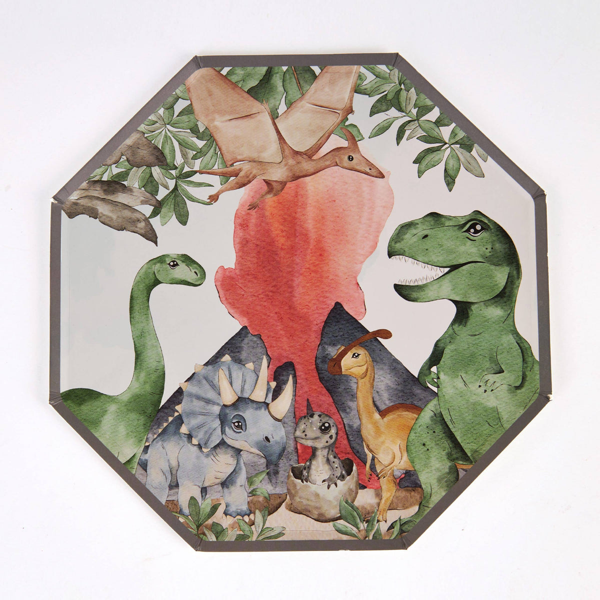 Dinosaur Jungle Paper Plates – 8 in