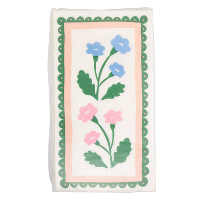Floral Border Dinner Napkins 24ct