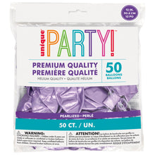 12in Packaged Premium Latex Balloons 50ct - Pearl Lavender