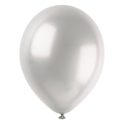 12in Packaged Premium Latex Balloons 50ct - Pearl Silver