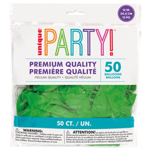 12in Packaged Premium Latex Balloons 50ct - Lime Green