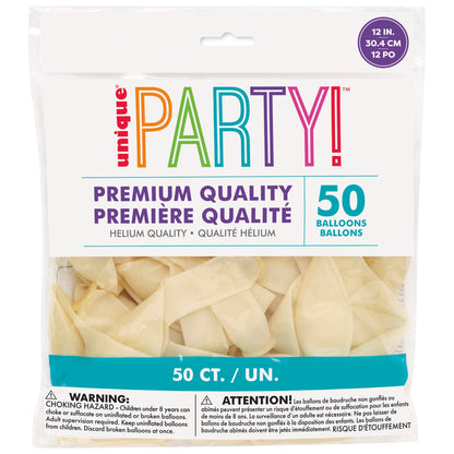 12in Packaged Premium Latex Balloons 50ct - Crystal Clear