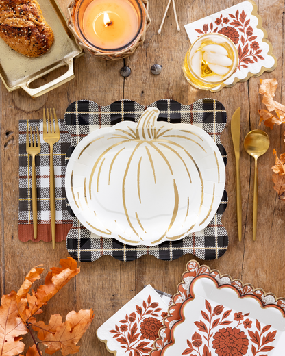 Black Fall Plaid 10" Plate