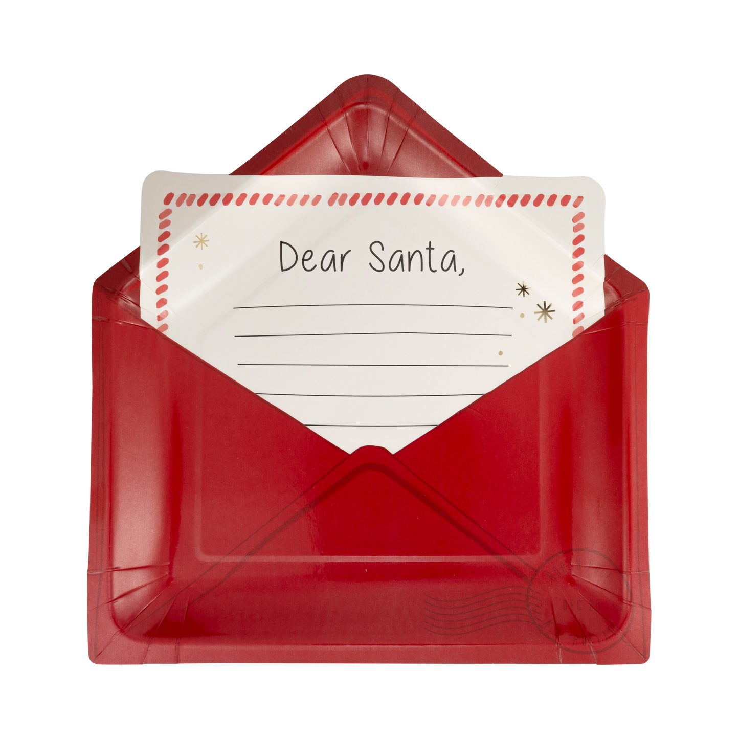 Letter to Santa Shaped Paper Plates 8ct